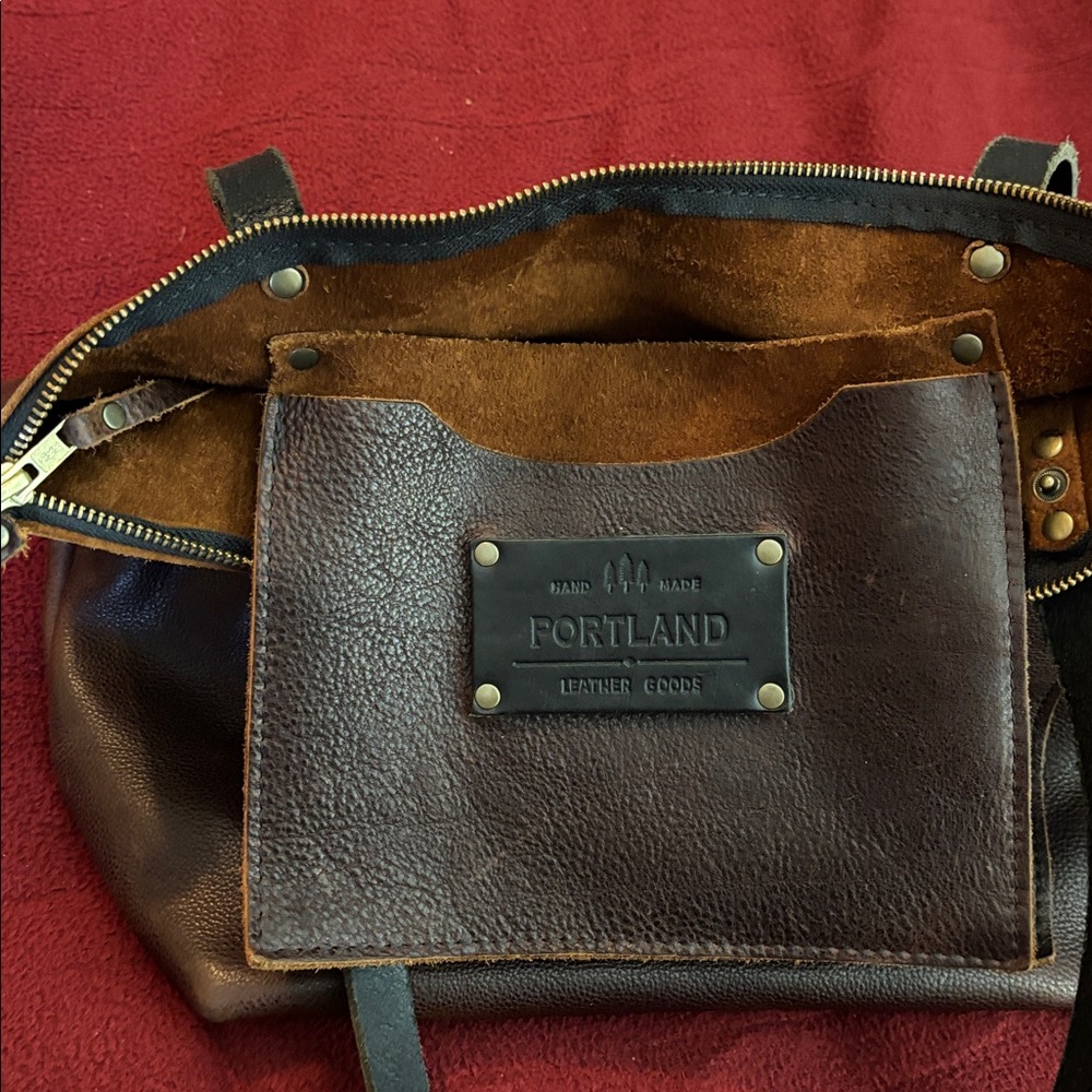 High Quality, Brown Leather Tote Bag - Picture 7 of 8